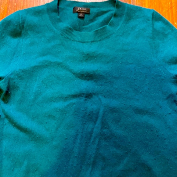 JC Crew 100 percent cashmere juniper green sweater size s - Picture 2 of 4